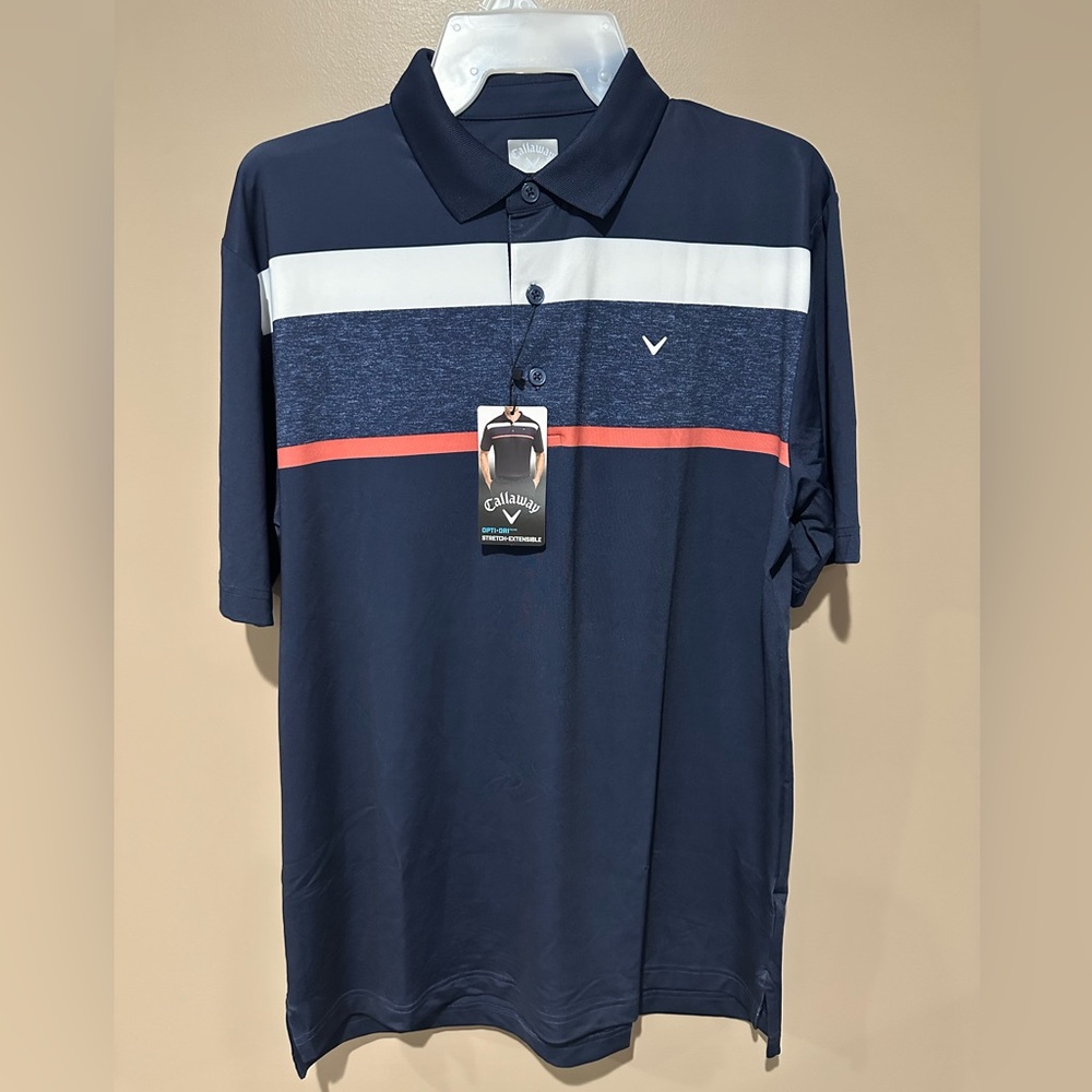 Mens golf T-shirt. Blue size: small BNWT. Callaway